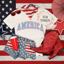 America T Shirt - 4th Of July Shirt For Women