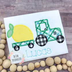 Tractor Lemon Shirt - Boy Lemon Shirt - Tractor - Boy - Lemon