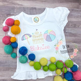 Beach Trio Shirt - Summer Girl Shirt - Umbrella - Beach Ball - Sand Castle