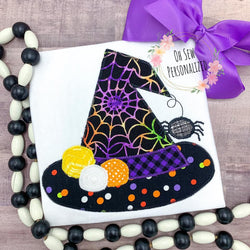 Floral Witch Hat - Halloween Girl Shirts - Halloween - Girl - Witch Hat