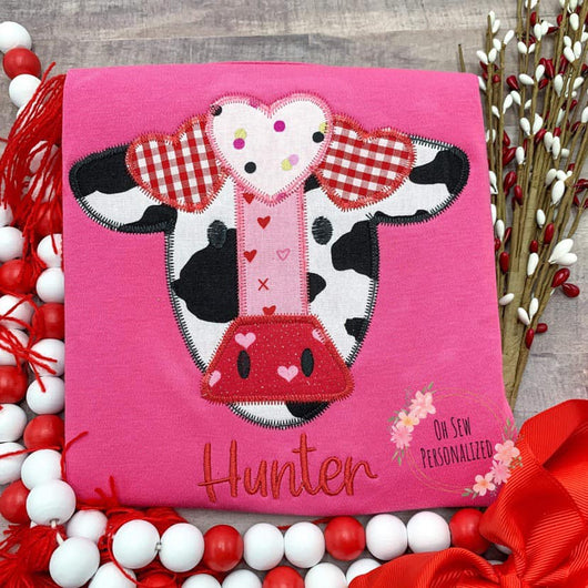 Valentine's Day Cow Shirt - Cow Shirt - Girl Valentine's Day Shirt