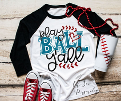 Play Ball Y'all Shirt - Play Ball Y'all - Womens Baseball Shirt - Baseball Shirts For Women - Baseball - Play Ball