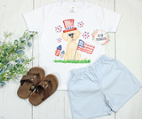 Yellow Lab 4th Of July Shirt - Boy 4th Of July Shirt - Dog