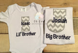 Sibling shirt sets - big brother shirt - little brother shirt - big sister shirt - little sister shirt - big bro - lil bro - big sis