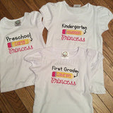 First Grade Princess Shirt - Girl school shirt - Back to school shirt - first grade shirt - girl first grade shirt