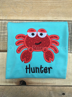 Crab shirt for boys - Summer shirt for boys - summer shirt - Boy summer shirt - crab summer shirt - Beach shirt for boys - boy beach shirt