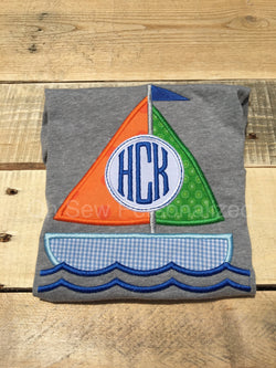 Sail boat shirt for boys - summer shirt for boys - sail boat shirt - beach shirt for boys