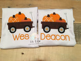 Fall Shirts for Boys - Pumpkin Wagon Fall Shirt - Pumpkin Shirt - Wagon Fall Shirt - Boy Fall Shirts - Fall Boy Shirts - Boy Pumpkin Shirt