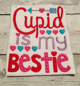 Cupid is my bestie - Valentine Shirts For Girls - Valentines Day Shirt For Girls - Girl Valentine's Day shirt - Cupid Shirt - Vday shirt