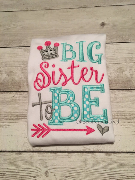 Big Sister To Be Shirt - Big Sister Shirt - Big Sis Shirt - Baby Announcement Shirt - Sibling Shirt - Big Sis - New Baby - Big Sister Gift