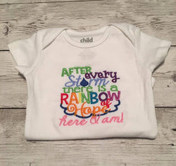 After Every Storm There Is A Rainbow Of Hope Here I Am - Rainbow Baby Shirt - Rainbow Baby - Miracle Baby Shirt - Baby Shower Gift