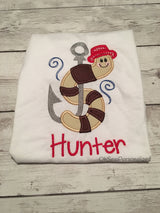 Summer Shirts For Boys - Boy Summer Shirt - Fishing Shirt - Worm On Hook Shirt