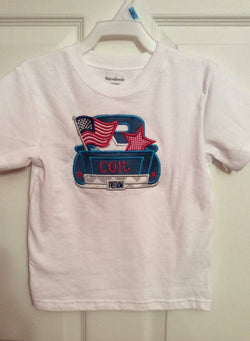 Fourth of July truck - Boy Fourth Of July Shirt - 4th Of July Boy Shirt - Patriotic Truck For Boys