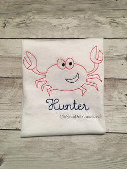 Summer Shirts For Boys - Summer Shirts For Girls - Crab Beach Shirt - Crab Shirt For Boys Girls - Beach Shirt