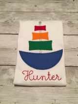 Sail Boat Shirt For Boys - Summer Shirts For Boys - Boy Summer Shirt - Sailboat Shirt - Children Beach Shirt