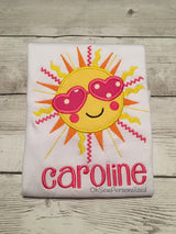 Girly sun shirt - sun shirt for girls - sunshine shirt for girls - you are my sunshine - summer shirts for girls - girl summer shirt