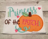 Princess Of The Patch Shirt - Girl Fall Shirt - Fall Shirts For Girls - Pumpkin Patch Shirt - Fall Outfit For Girls