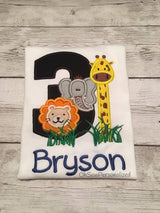 Jungle Birthday Shirt - Jungle Birthday Party Shirt - Third Birthday Shirt - Jungle Third Birthday Shirt - 3rd Birthday Shirt - Jungle