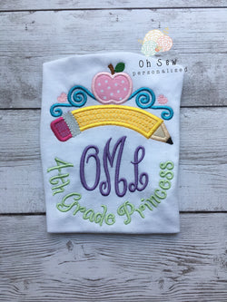 4th grade princess shirt - back to school shirts for girls - Girl School Shirt - Fourth Grade Shirt For Girls