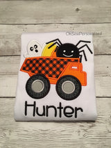 Halloween Shirts For Boys - Boy Halloween Shirt - Halloween Boy Outfit - Halloween Dump Truck Shirt - Dump Truck Shirt - Halloween Boy Shirt