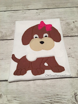 Girl Dog Bodysuit - Girl Dog Shirt - Girly Dog Shirt - Puppy Shirt - Puppy Shirts For Girls - Girl Puppy - Puppy