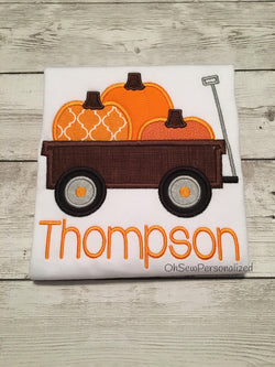 Fall Shirts for Boys - Pumpkin Wagon Fall Shirt - Pumpkin Shirt - Wagon Fall Shirt - Boy Fall Shirts - Fall Boy Shirts - Boy Pumpkin Shirt