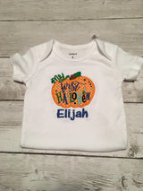 My first halloween shirt - my first halloween bodysuit - halloween shirt - pumpkin shirt - babys first halloween