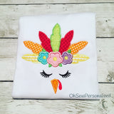 Girl Thanksgiving Shirt - Thanksgiving Shirt For Girls - Turkey Shirt For Girls - Girl Turkey Shirt - Girly Turkey Shirt - Turkey Girl