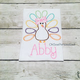 Girly Turkey Shirt - Thanksgiving Shirt For Girls - Girl Thanksgiving Shirt - Girl Turkey Shirt - Toddler Turkey Girl Shirt