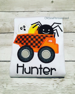 Halloween Shirts For Boys - Boy Halloween Shirt - Halloween Boy Outfit - Halloween Dump Truck Shirt - Dump Truck Shirt - Halloween Boy Shirt