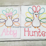 Girly Turkey Shirt - Thanksgiving Shirt For Girls - Girl Thanksgiving Shirt - Girl Turkey Shirt - Toddler Turkey Girl Shirt