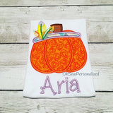 Thanksgiving Shirt For Girls - Girl Thanksgiving Shirt - Pumpkin Girl Shirt - Pumpkin With Feathers Shirt