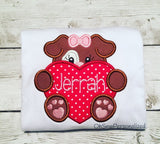 Valentine's Day Shirts For Girls - Girl Valentine Shirt - Valentine's Day Toddler Girl Shirt - Valentine Puppy Shirt - Girl Puppy Shirt