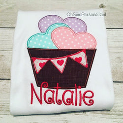 Valentine Shirt For Girls - Girl Valentine Shirt - Valentine's Day Shirt - Basket of Hearts - Heart Shirt For Girls