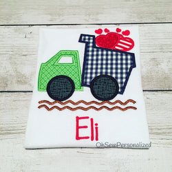 Valentine's Day Shirts For Boys - Boy Valentine Shirts - Valentine's Day Dump Truck Shirt - Boy Valentine's Day Shirts