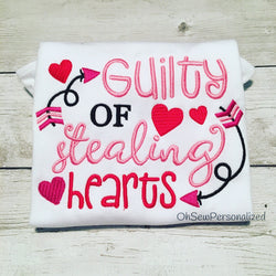 Guilty Of Stealing Hearts Shirt - Valentine's Day Shirts For Girls - Girl Valentine's Day Shirt - Valentine Shirts For Girls - Toddler Girl