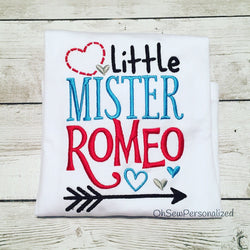 Little Mister Romeo Shirt - Valentine Shirts For Boys - Boy Valentine's Day Shirt - Valentine's Day Shirt For Boys - Boy Valentine - Romeo