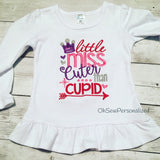 Cuter Than Cupid Shirt - Little Miss Cuter Than Cupid Shirt - Valentine shirt for girls - Girl Valentine Shirt - Valentine's Day Shirt