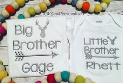 Big little brother shirts - big little sister shirts - sibling shirt sets - baby announcement shirt - baby reveal party shirt - new baby