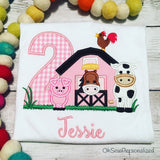 Farm Birthday Shirt - Barnyard Birthday Shirt - Girl Second Birthday Shirt - First Birthday Farm Shirt - Farm Animals Shirt