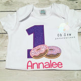 Donut Birthday Shirt - First Birthday Donut - Second Birthday - Third Birthday - Donut Grow Up Birthday - Donuts - Donut Shirt