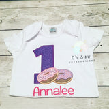 Donut Birthday Shirt - First Birthday Donut - Second Birthday - Third Birthday - Donut Grow Up Birthday - Donuts - Donut Shirt