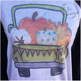 Fall Shirts - Pumpkin Shirt - Cotton - Fall - Pumpkin - Truck - Thanksgiving Shirt - Women's Clothing - Women's Fall Shirt