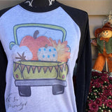 Fall Shirts - Pumpkin Shirt - Cotton - Fall - Pumpkin - Truck - Thanksgiving Shirt - Women's Clothing - Women's Fall Shirt