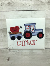 Valentine's Day Tractor - Boy Valentine's Day Shirt - Tractor - Valentines Tractor - Valentines Day Shirts For Boys - Boy Tractor Shirt