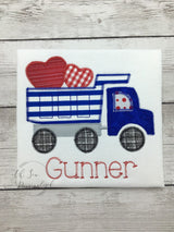 Valentine's Day Dump Truck - Dump Truck - Boys Valentine's Day Shirt - Boy Dump Truck Shirt - Valentines Boy Shirt