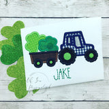 St Patricks Day Tractor - Tractor Shirt - Shamrock Shirt - Boy St Patricks Day Shirt - St Pattys Day