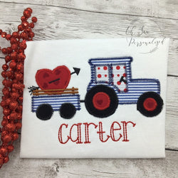 Valentine's Day Tractor - Boy Valentine's Day Shirt - Tractor - Valentines Tractor - Valentines Day Shirts For Boys - Boy Tractor Shirt