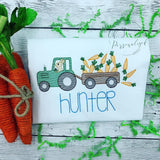 Bunny Tractor Shirt - Boy Bunny Shirt - Easter Shirts For Boys - Boy Easter Shirt - Tractor Easter - Bunny - Carrot - Tractor