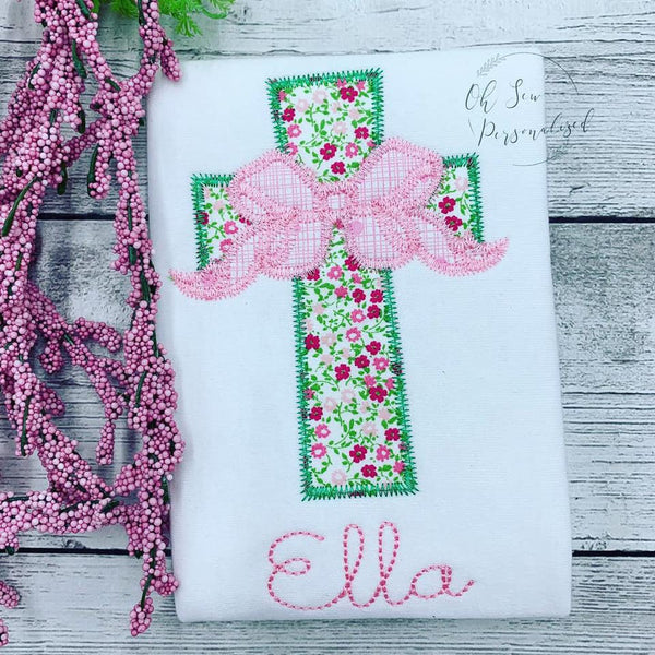 Cross Girl Shirt - Easter Cross Shirt -Easter Shirts For Girls - Girl Easter Shirt - Floral Cross - Cross